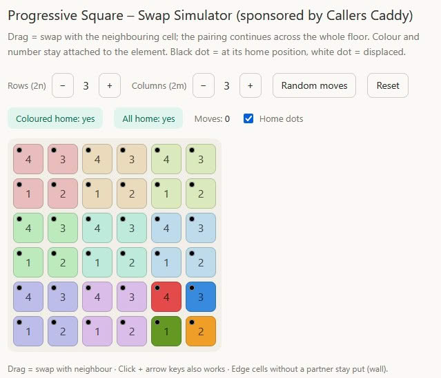 Square Swaps Progressive Squares Simulator - Callers Caddy